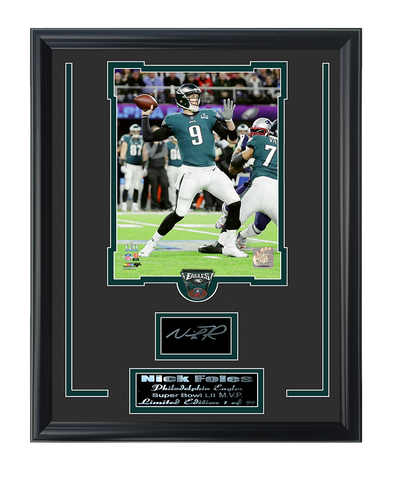 Eagles Nick Foles Super Bowl 52 MVP Engraved Signature Collage