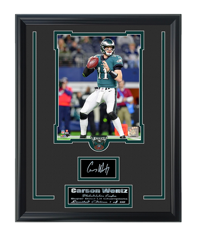 Eagles Carson Wentz Limited Edition Engraved Signature Collage