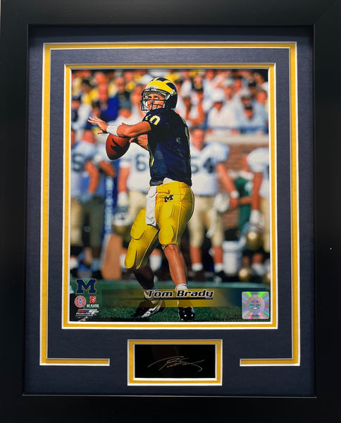 College - Tom Brady Michigan Wolverines Engraved Signature Frame