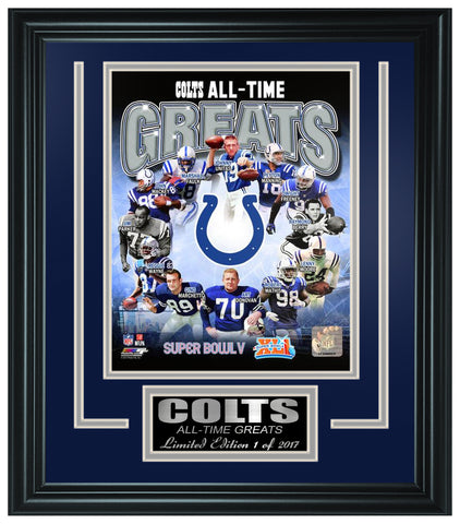 Indianapolis Colts All-Time Greats Limited Edition Frame. FTSPZ144 - National Memorabilia