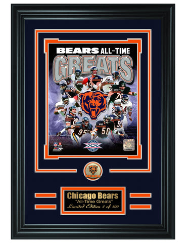 Chicago Bears -All-Time Greats Limited Edition Collage - National Memorabilia