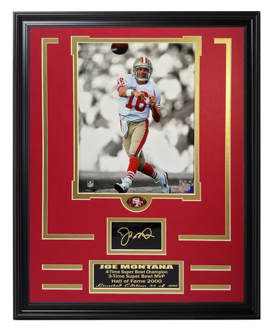 49ers-Joe Montana Engraved Signature Collage - National Memorabilia