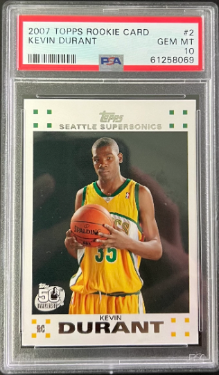 NBA NETS - Kevin Durant Rookie Card PSA 10