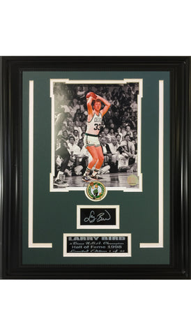 Boston Celtics Larry Bird Engraved Signature Collage