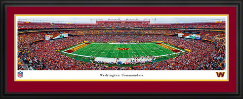 NFL Commanders Panoramic Picture Framed  - FedEx Field NFL Fan Cave Decor