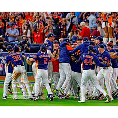 MLB ASTROS Unsigned 2022 MLB World Series Champions Team Dogpile Photograph