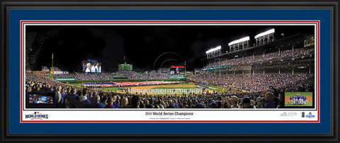 MLB CUBS Panoramic Picture - 2016 World Series Champions - Wrigley Field MLB Wall Decor