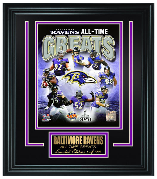 Baltimore Ravens All-Time Greats Limited Edition Frame. FTSSF180
