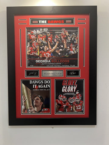 Georgia Bulldogs Back To Back Champions Collage Frame