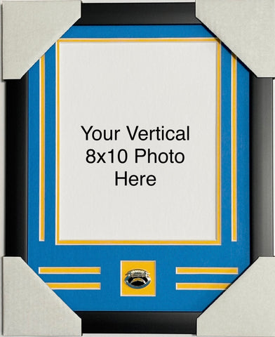 Los Angeles Chargers Custom Frame Kit - 8x10 vertical photo with pin
