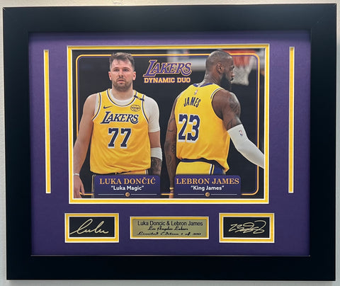 NBA Lakers Legacy Luka Doncic and LeBron James Frame