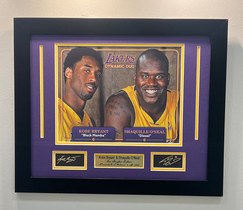 NBA Lakers Legacy Kobe Bryant and Shaquille O'Neal Frame