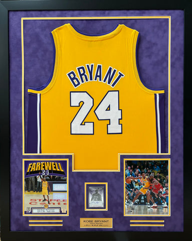 NBA-Los Angeles Lakers Kobe Bryant Jersey with autographed card