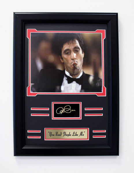 Celebrity Al Pacino as Scarface. You need People Like Me. Engraved Signature Collage-Movie Memorabilia