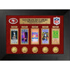 NFL 49ERS  Super Bowl Ticket And Game Coin Collection Framed