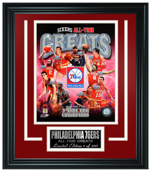 Philadelphia 76ers- All-Time Greats Limited Edition Frame.