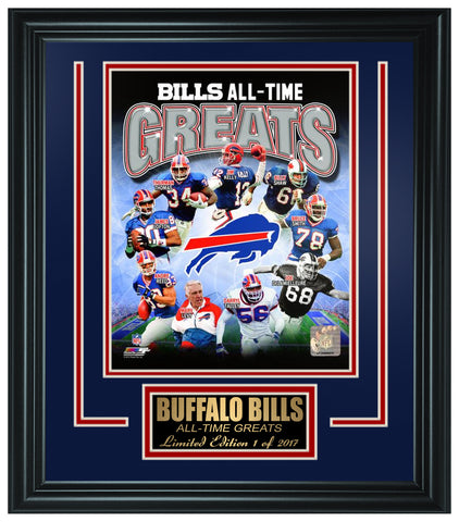Buffalo Bills All-Time Greats Limited Edition Frame. FTSQA220 - National Memorabilia