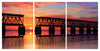 Acrylic Wall Art Sunsets - Bahia Honda Bridge 3-Panel Triptych