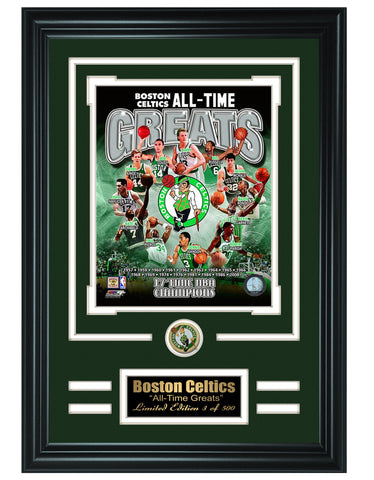 Boston Celtics -All-Time Greats Limited Edition Collage - National Memorabilia