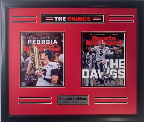 Georgia Bulldogs 2021 National Champions 2-photo Sports illustrated Cover photos  Framed.