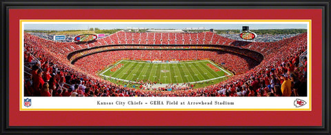 NFL CHIEFS Panoramic Framed - Arrowhead Stadium NFL Fan Cave Decor