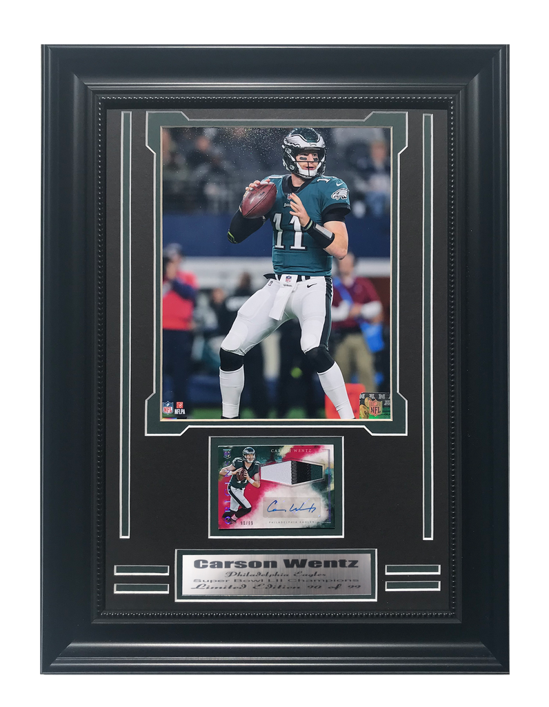 Framing a Signed Carson Wentz Jersey From the Philadelphia Eagles