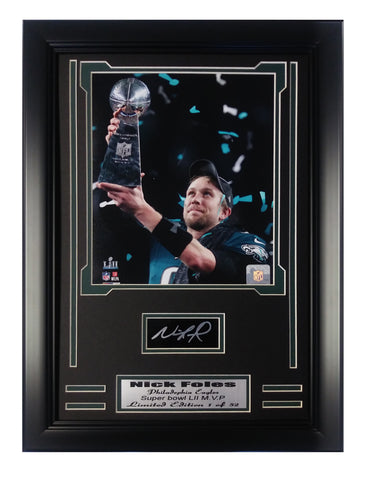 Eagles- Nick Foles Super Bowl MVP Limited Edition Engraved Signature Collage.