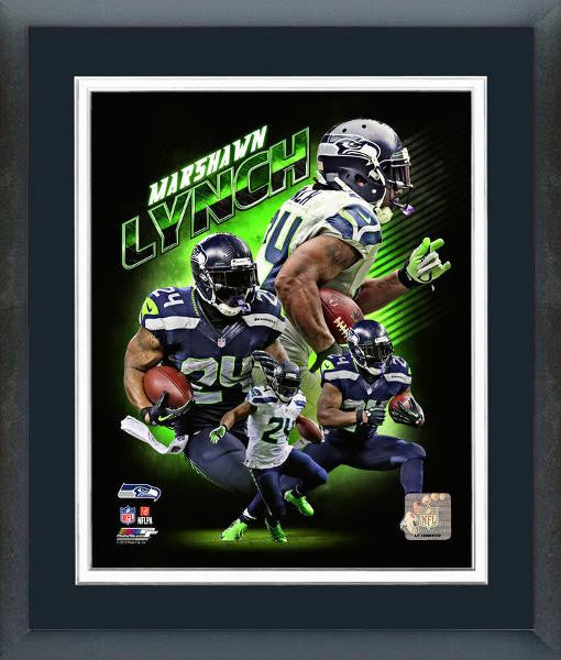 Seahawks-Marshawn Lynch Portraits Plus 8x10 Framed.
