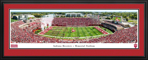 Indiana Hoosiers Football Panoramic Poster Framed - Memorial Stadium Picture