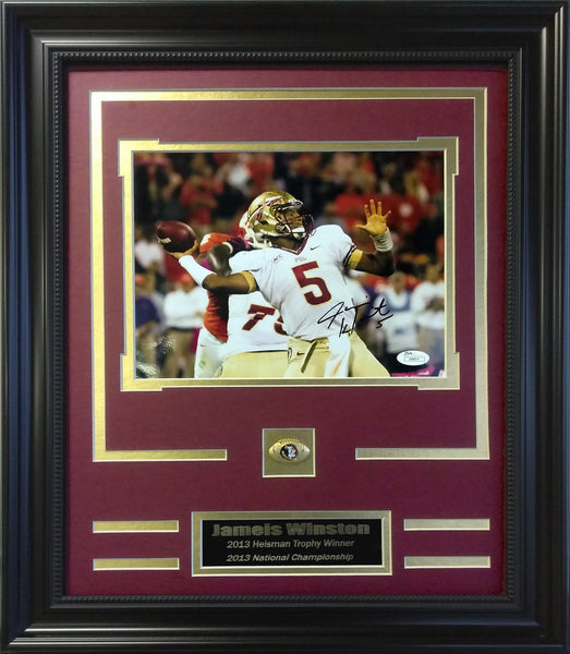College- Florida State Seminoles- Jameis Winston Autographed 8x10 Framed Collage