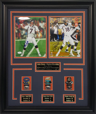 Broncos Elway And Manning  Super Bowl  Collage