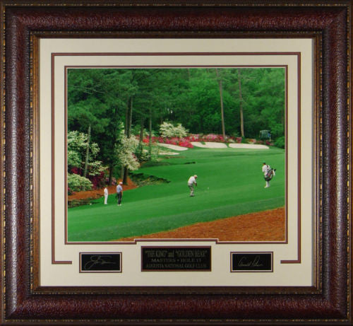 Golf-Nicklaus & Palmer Masters Replica Autograph Display