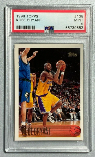 NBA Lakers Kobe Bryant PSA 9 Graded Rookie Card