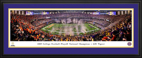 LOUISIANA State TIGERS 2020 College Football Playoff National Championship Panoramic Poster