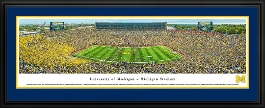 Panoramic- Michigan Wolverines Big House Panoramic Picture - Michigan Stadium