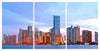 City & Skylines -Fabulous Downtown Miami Skyline 3-Panel Acrylic Wall Art