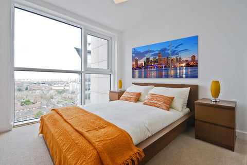 Cities & Skylines Downtown MIami Skyline 3-Panel Triptych Acrylic Wall Art