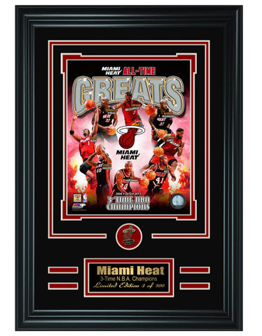 NBA Miami Heat -All-Time Greats Limited Edition Collage