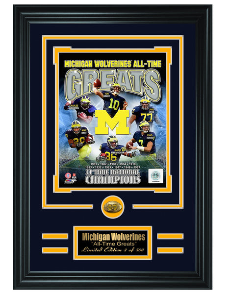 College Michigan Wolverines -All-Time Greats Limited Edition Collage
