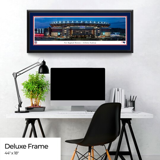 New England Patriots Panoramic Fan Cave Decor - Gillette Stadium NFL Poster