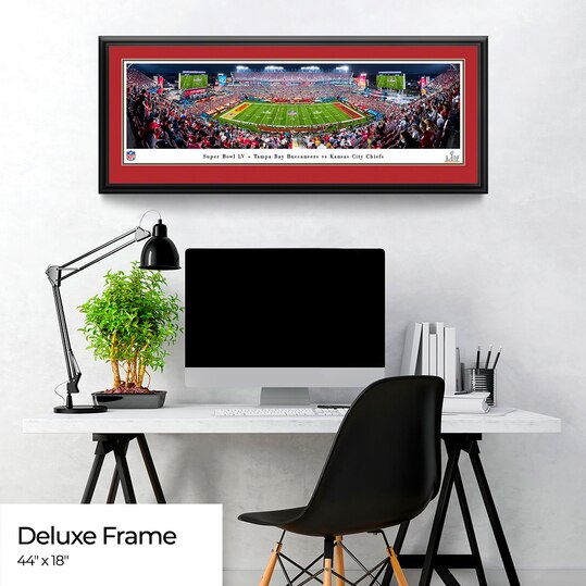 2021 Super Bowl LV Kickoff Panoramic Poster - Kansas City Chiefs vs. Tampa Bay Buccaneers