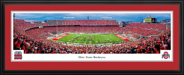 Ohio State Buckeyes Football Panoramic Picture - Ohio Stadium Fan Cave Decor