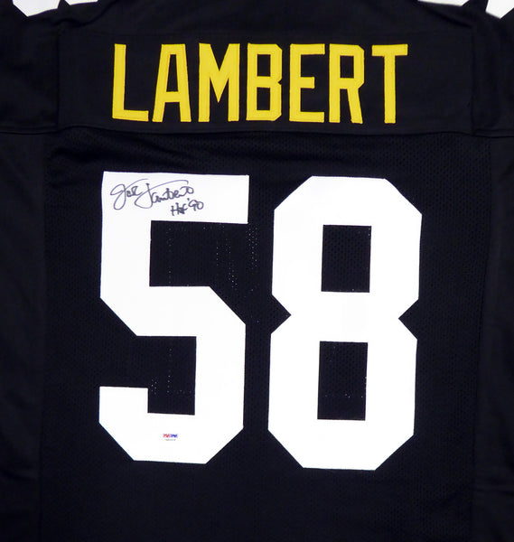 Pittsburgh Steelers Jack Lambert Autographed Black Jersey "HOF 90" PSA/DNA