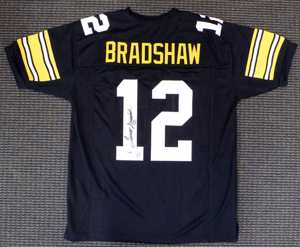 Pittsburgh Steelers Terry Bradshaw Autographed Black Jersey "#12" PSA/DNA