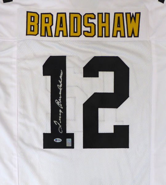 Pittsburgh Steelers Terry Bradshaw Autographed White  Jersey "#12" PSA/DNA