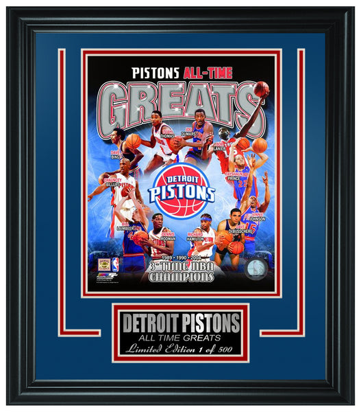 NBA Detroit Pistons All-Time Greats Limited Edition Frame FTSQS038