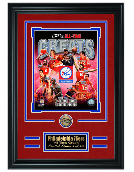 NBA Sixers -All-Time Greats Limited Edition Collage