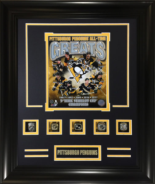 Ring Frames- Pittsburgh Penguins 5-Time Stanley Cup Champions.