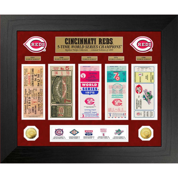 MLB REDS World Series Deluxe Gold Coin & Ticket Collection
