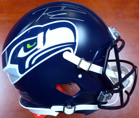 RUSSELL WILSON AUTOGRAPHED SIGNED SEAHAWKS FULL SIZE SPEED AUTH HELMET RW.